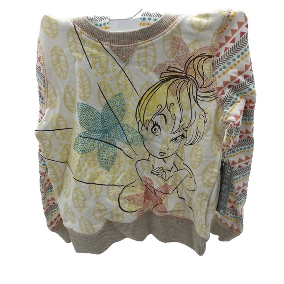 Disney Store Tinker Bell Girls Hoodie Hoody Top Pull Over‎ Long Sleeve Size 2 - Picture 3 of 5